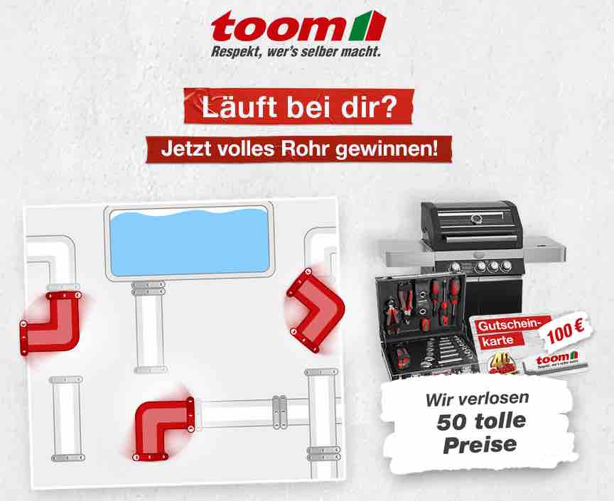 Toom "Läuft bei dir" Gewinnspiel für Handwerker