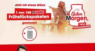 nutella fruehstueckspaket gewinnspiel