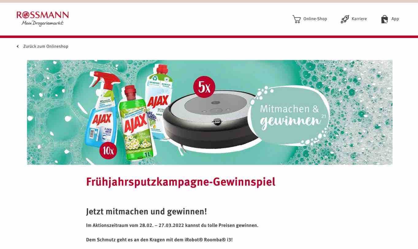 rossmann frühjahrsputz gewinnspiel