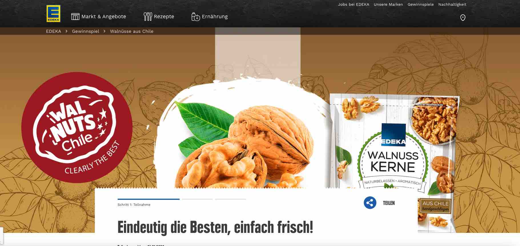 edeka walnut gewinnspiel