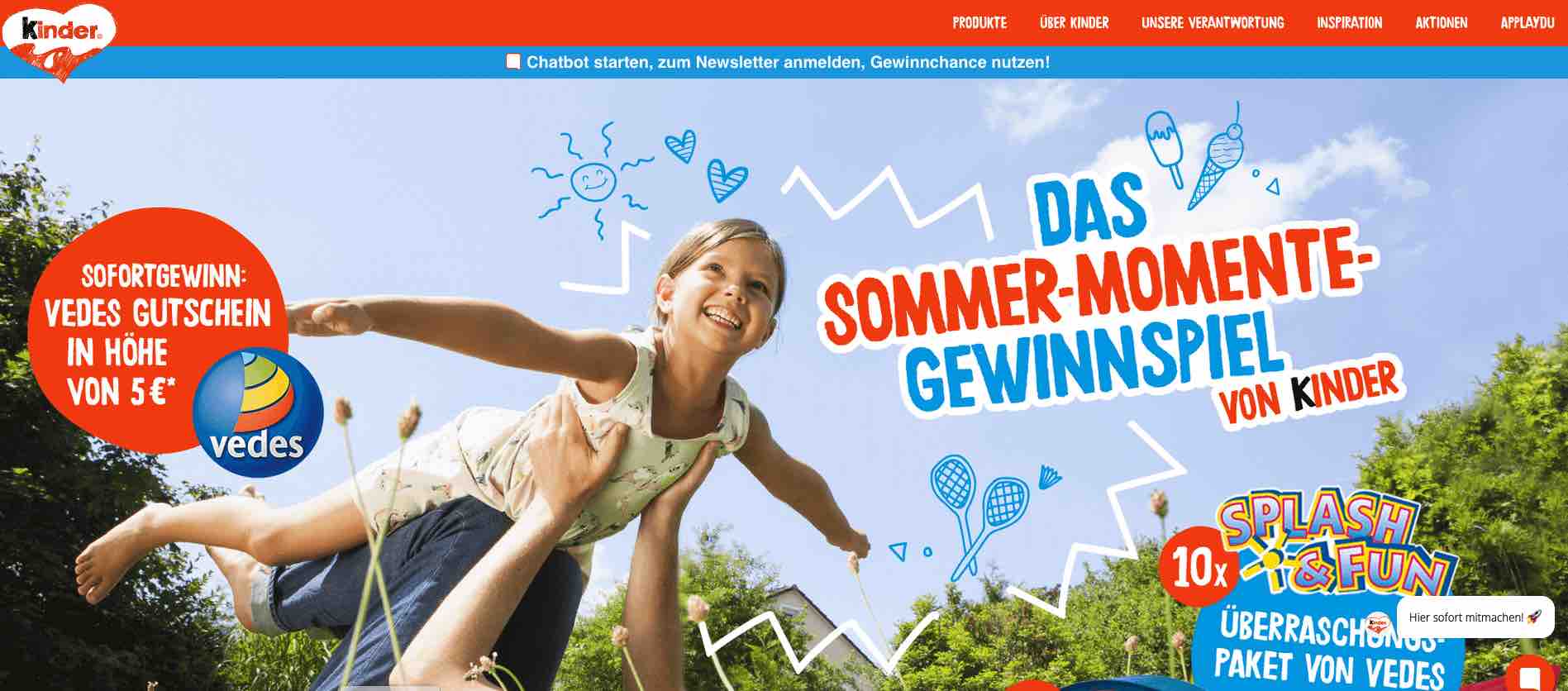 kinder sommer momente gewinnspiel