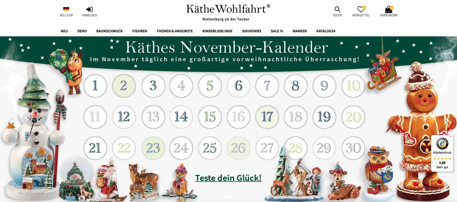 käthe wohlfahrt adventskalender